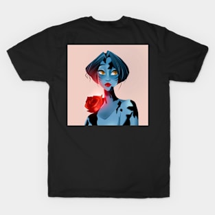 Mermaid Girl with Rose T-Shirt